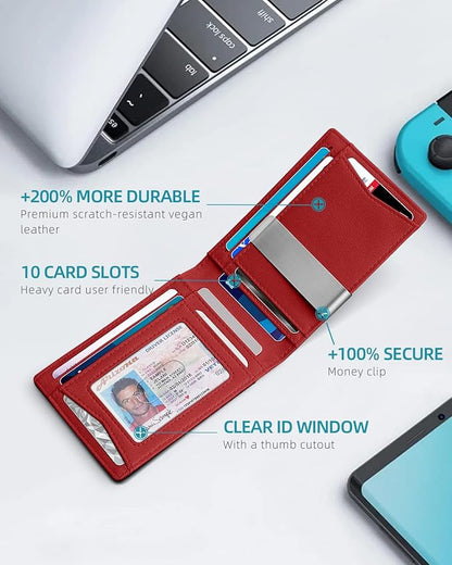 Zitahli Men's Wallets Airtag Holder Slim Rfid Leather with Gift Box