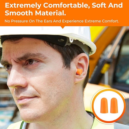 500Pairs Foam Earplugs, 32dB Disposable Noise Reduction Ear Plugs, Hearing Protection Bulk Ear Plugs for Shooting Range, Work, Travel,Concert