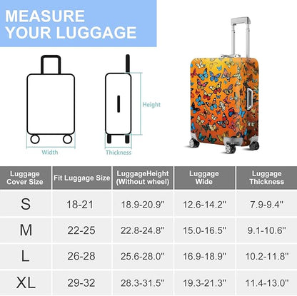 ANNA QUEEN Travel Luggage Cover Suitcase Protector Suitcase Cover Anti-Scratch,Stretchable Bag Cover Washable Durable Polyester