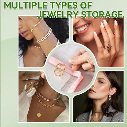 Jewelry Organizer Case Travel Clear Earring Organizer Case Transparent Jewelry Storage Book with Clear Zippered Jewelry Pouch (Pink, With 80 Pcs small Jewelry Pouches)