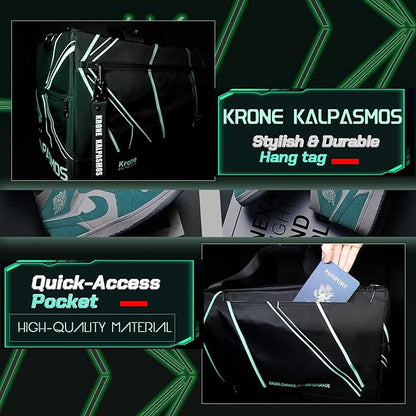 Sneaker Bag, Sport Duffel Bag for Men Women, Gym Bag, Gear Bag, Krone Kalpasmos Versatile Travel Duffel Bag with 3 Removable Dividers, Designer Collection