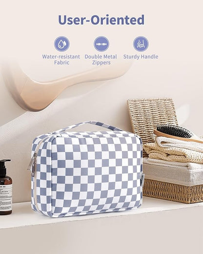 Narwey Small Hanging Travel Toiletry Bag for Women, Travel Bag for Toiletries, Makeup Bag Organizer Cosmetic Bags Make Up Bags for Girls