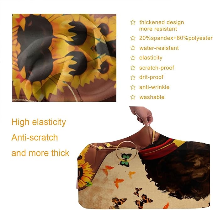 Travel Suitcase Protector African American Black Girl Elastic Protective Washable Luggage Cover With Concealed Zipper Suitable For Small