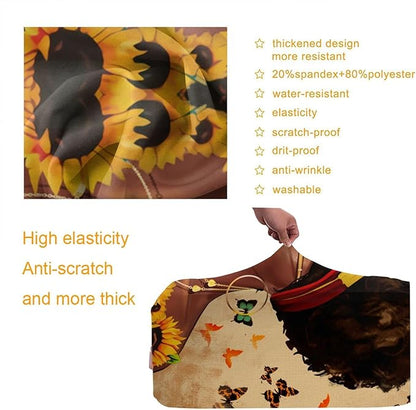 Travel Suitcase Protector African American Black Girl Elastic Protective Washable Luggage Cover With Concealed Zipper Suitable For X-Large (A little large)