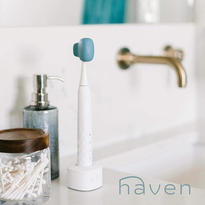 Haven Toothbrush Cover Family Pack - Fits Electronic and Manual Toothbrushes - Travel Toothbrush Case Holders - Set of 6 Tooth Brush Protectors (White, Blue, Purple, Coral, Teal, Charcoal Gray)