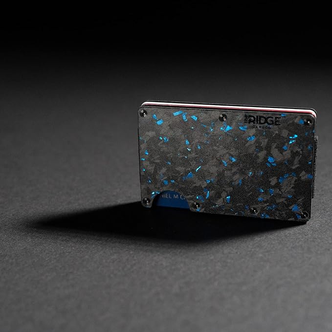 The Ridge Wallet - Slim Minimalist Compact Wallet and Card Holder| RFID Protected Front Pocket Wallets | Integrated Cash Strap | Forged Pacific