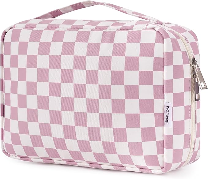 Narwey Small Hanging Travel Toiletry Bag for Women, Travel Bag for Toiletries, Makeup Bag Organizer Cosmetic Bags Make Up Bags for Girls