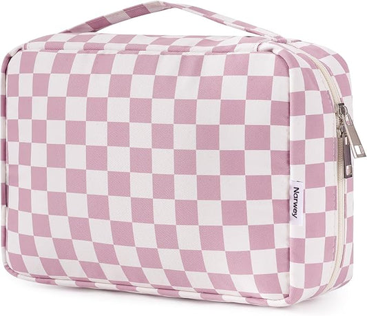 Narwey Small Hanging Travel Toiletry Bag for Women, Travel Bag for Toiletries, Makeup Bag Organizer Cosmetic Bags Make Up Bags for Girls