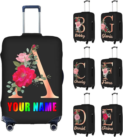 Custom Luggage Cover Personalized Luggage Cover Add Your Name Elastic Travel Suitcase Cover Washable Anti-Scratch Suitcase Protector Cover for Travel Business XL(Fit 29-32inch suitcase)