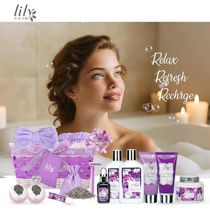 Christmas Gifts for Women 17-Piece Bath and Body Gift Set for Mom - Luxury Spa Gift Basket for Women, Pampering Bath Set | Mothers Day Gifts, Birthday Gifts, Perfect Holiday Gift for Her All Occasions