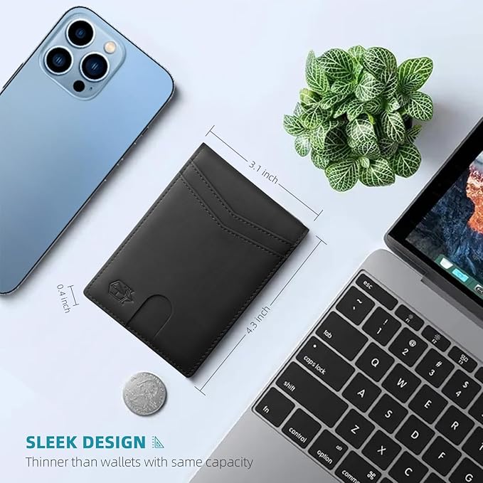 Zitahli Money Clip Wallets for Men,Slim Bifold Wallet 10-12 Cards, Mens Leather Wallet with ID Window,RFID Blocking Thin Minimalist Credit Card Holder,Gifts for Him