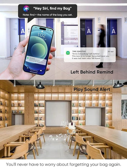 Luggage Tags Built-in Anti-Loss Tracker, Luxury Leather Luggage Tags for Suitcase, Travel Bags, Backpacks, Travel Organizer for Lost Baggage Prevention (Rose Purple)