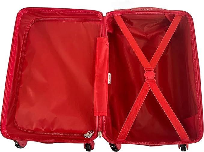 Fast Forward Kids Licensed Hard-Side 21” Spinner Luggage Lightweight Carry-On Suitcase (Hello Kitty I)