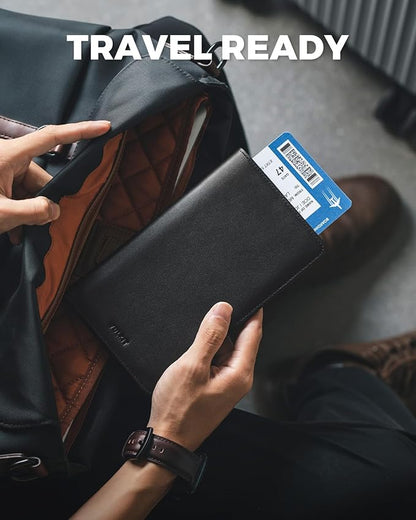 VULKIT Passport Holder Wallet RFID Blocking Travel Wallet for Men & Women