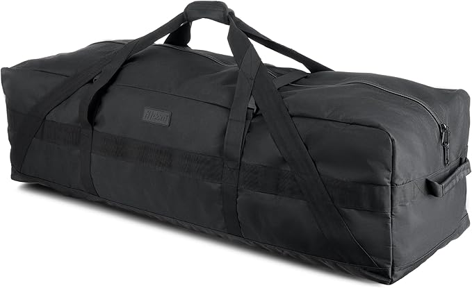 Fitdom 106L 45" Heavy Duty Extra Large Duffle with Upgrade Zipper, Durable & Water Resistant. Perfect as Camping Bag Travel Storage Tent Storage Sports Equipment Bag For Coaches & More
