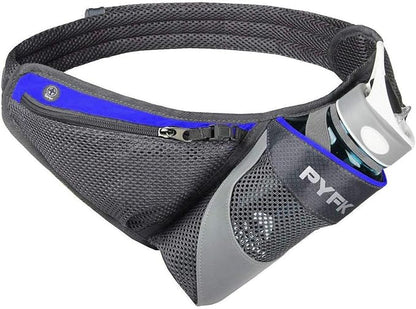 PYFK Running Belt Hydration Waist Pack with Water Bottle Holder for Men Women Waist Pouch Fanny Bag Reflective