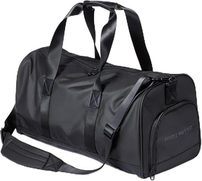 Gym Bag for Men with Shoe Compartment, 33L Duffle Bag for Traveling Overnight Weekend for Adults, Carry on Flight Approved, Black