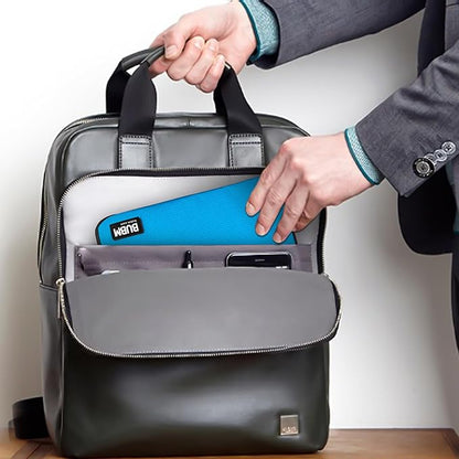 BUBM Double Layer Electronic Accessories Organizer, Travel Gadget Bag for Cables, USB Flash Drive, Plug and More, Perfect Size Fits for iPad Mini (Medium, Blue)