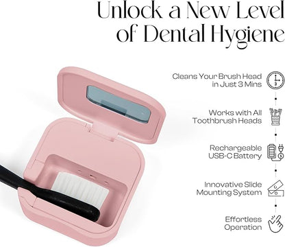 Mondano UV-C Toothbrush Sanitizer and Holder, Toothbrush Case - Manual/Electric Toothbrush Cover for Any Toothbrush Head - Rechargeable Toothbrush Travel Case, Tooth Brush Cover Cap for Home