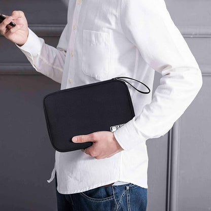 SELLYFELLY Travel Electronics Organizer Portable Cable Organizer Bag for Storage Electronic Accessories Case for Cord,Phone,Charger,Flash Drive (Black)
