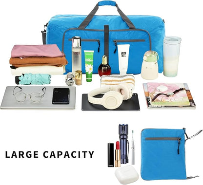 Felipe Varela Duffle Bag with Shoes Compartment and Adjustable Strap,Foldable Travel Duffel Bags for Men Women,Waterproof Duffel Bags