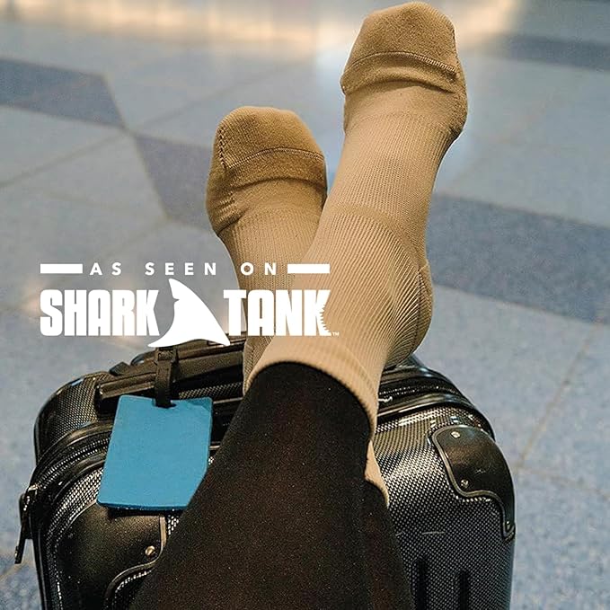 Apolla The Performance Compression Crew Socks for Men & Women, 20-30 mmHg, As Seen on Shark Tank, Ankle, No Show Sock, 1 pair