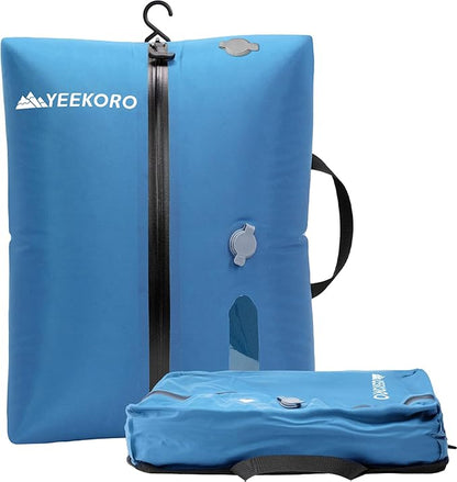 Vacuum Bags for Travel, Professional IP67 Reusable Vacuum Compression Bags for Travel Suitcases and Backpack, Durable Space Saver Bag (Blue,No Pump)