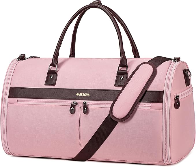 Carry On Garment Bags for Travel, Convertible Garment Duffle Bag for Men Women, 2 in 1 Suit Bag Travel Duffel Bag with Shoes Compartment & Detachable Shoulder Strap