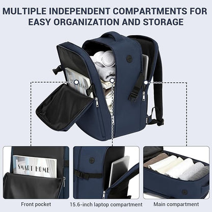 Kono Backpack Carry-on Bag 40x20x25 Carry-on Bag Airplane Travel 20L, 15.6-inch Laptop Backpack, for Men Women, Navy