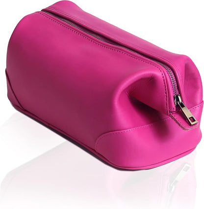 HLC Leather Toiletry Bag - Best Gift for Men - Premium Genuine Leather Dopp Kit Shaving Kit Organizer Travel Kit Pouch Bag - Large Size