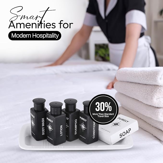 150‑Piece Bulk Travel Toiletries Set | Hotel & Airbnb Essentials | 1.3 oz Wheat‑Straw Bottles | Guest Bathroom Supplies + Homeless Outreach Kit