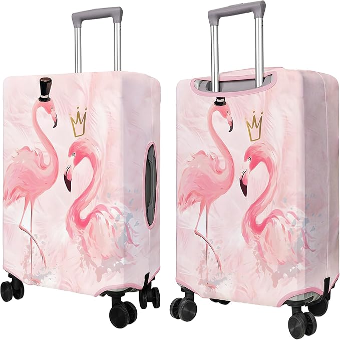 Travel Luggage Cover Suitcase Protector Fits 18-32 Inch Wheel Covers PatternedTravel Related Items Flower Luggage Protector Elastic L