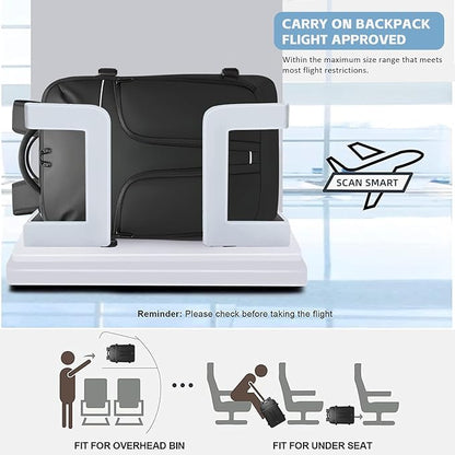 Vacuum Compression Backpack for Travel, 47L Expandable Backpack with Pump, 17 inch Laptop Backpack Luggage Flight Approved with Vacuum Compression System