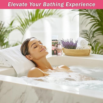 Spa Gift Baskets For Women - Luxury Bath Set With Rose Oil & Peony - Spa Kit Includes Body Wash, Bubble Bath, Lotion, Bath Salts, Body Scrub, Body Spray, Shower Puff, and Towel