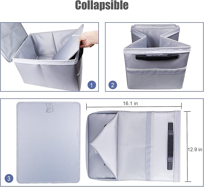 Fireproof Document Box, Fireproof Organizer Safe Box with Lock, Portable Office Storage Cabinet for Hanging Letter/Legal Size Folder/Certificate