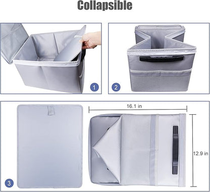 Fireproof Document Box, Fireproof Organizer Safe Box with Lock, Portable Office Storage Cabinet for Hanging Letter/Legal Size Folder/Certificate