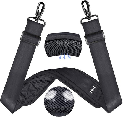 ZINZ 60" Universal Bag Strap with Ultra-thick Fixed Breathable Pad, Adjustable Heavy-duty Shoulder Strap for Laptop, Crossbody, Luggage, Gym, Camera Bag and More - D01G01