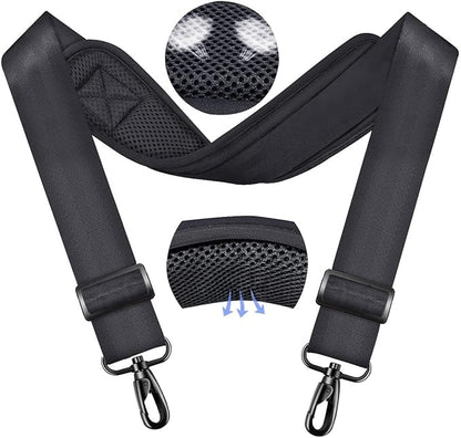 ZINMARK Shoulder Strap 59 inch, Crossbody bag Straps for Duffle, Laptop Bag Messenger Bag Tool Bag Luggage, Soft with Ultra-Thick Fixed Shoulder Pad -Black