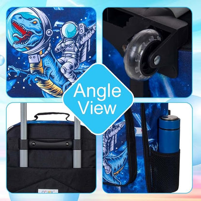 KLFVB Kids Luggage for Boys Girls, Cute Rolling Wheels Suitcase for Toddler, Children Travel Carry on Suitcase