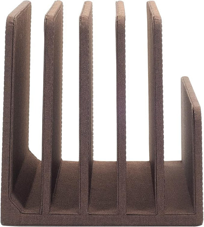 MobileVision Multi Device Stand & Organizer for Smartphones, Tablets and Laptops, Executive Dark Brown, 5 Slots