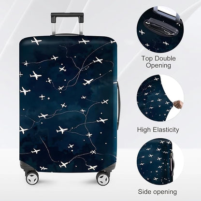 ANNA QUEEN Travel Luggage Cover Suitcase Protector Suitcase Cover Anti-Scratch,Stretchable Bag Cover Washable Durable Polyester