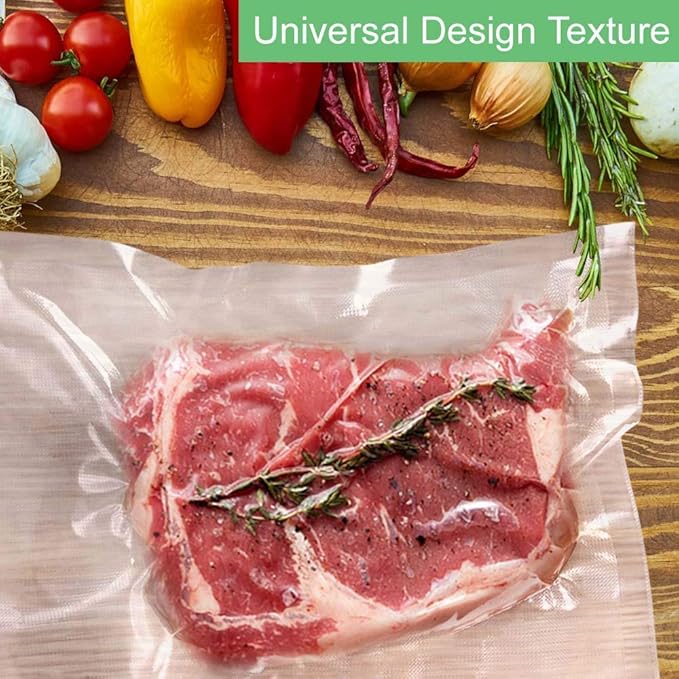 O2frepak 300 Bags 100 of Each Size Gallon 11"x16" and Quart 8"x12" and Pint 6"x10" BPA Free Sous Vide Seal a Meal Commercial Grade Vacuum Seal PreCut Combo Pack Bag