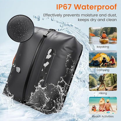 Vacuum Travel Bags with Pump, 2 Pack 34L Space Saver Vacuum Compression Bags for Travel Luggage Suitcase Backpack, Waterproof & Reusable Vacuum Packing Cubes for Clothing (2PCS + Pump)