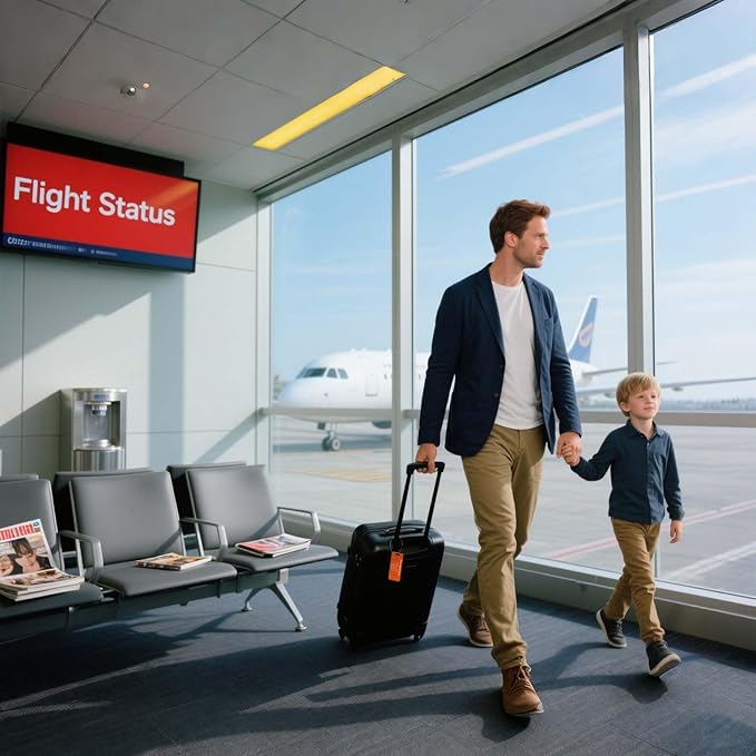 Luggage Tags for suitcases Tags Pack of 4 Personalized Luggage Tags Double Sided Laser Engraving Metal Luggage Tag and Stainless Loops Customizable Luggage Tag Cruise Luggage tag (Red, Small)