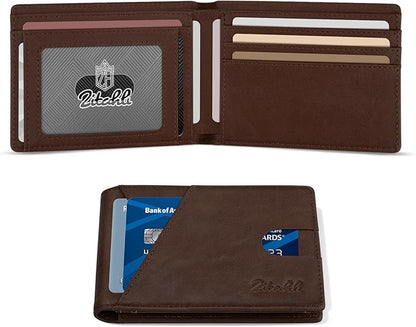 Zitahli Wallet for Men Slim 11 Credit Card Holder RFID Blocking Small Men's Wallet Bifold Minimalist Front Pocket With Mens Gifts Box