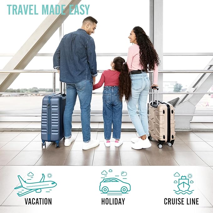 Veken 10 Set Packing Cubes for Kids & Toddler, Airplane Travel Essentials, Beach Vacation & Road Trip Suitcase Organizer Bags Set for Luggage, with Hanging Toiletry & Shoe Bag