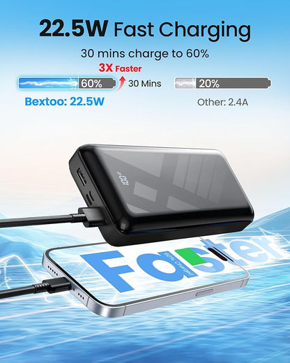 Power Bank 50000mAh 22.5W Fast Charging Portable Charger, USB C Quick Charge with 3 Outputs & 2 Inputs, LED Display, Huge Capacity External Cell Phone Battery Pack for iPhone, Samsung, iPad