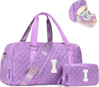 Teen Girl Gifts Trendy Stuff, Personalized Gifts, Initial Travel Duffel Bag or Teens, Monogram Overnight Bag, Trendy Stuff Gifts for Girls Friend Birthday Teacher Gift