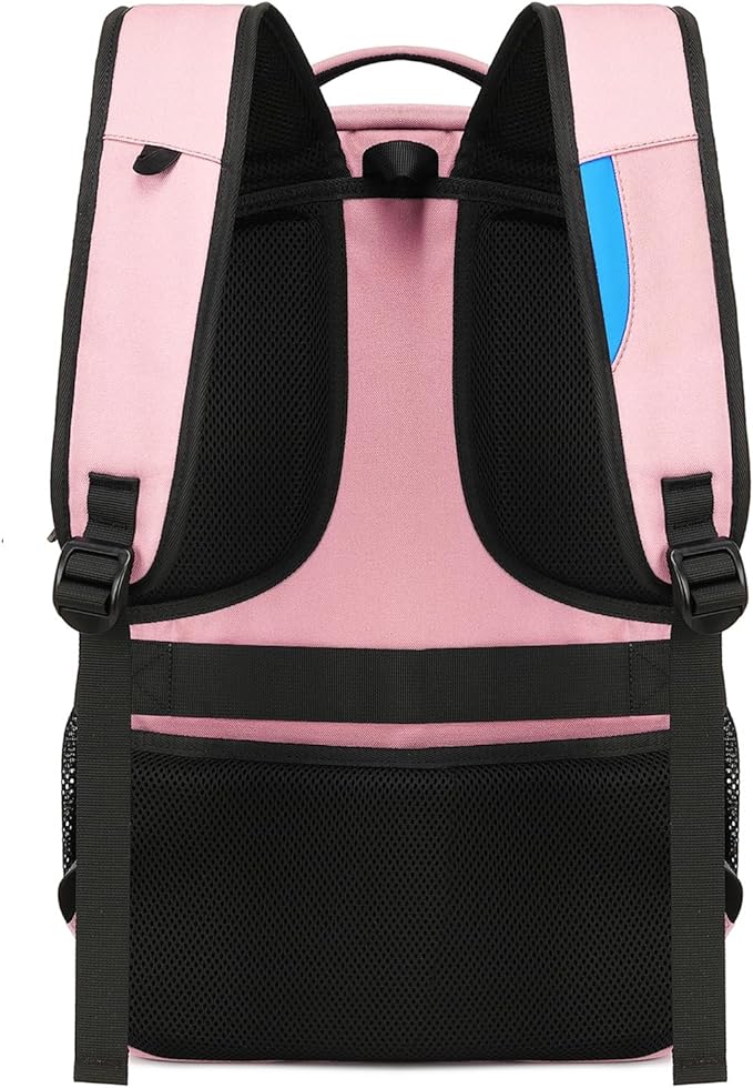 DUSLANG 17 Inch Laptop Backpack for Travel Water Resistant College Backpack for Women Laptop Bag with USB Charging Port and Clear Toiletry Bag Work Backpack,Pink A