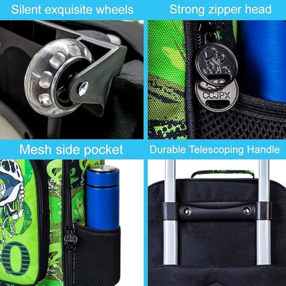 Kids Luggage for Boys and Girls, Cute Dinosaur Unicorn Rolling Wheels Suitcase for Toddler Children